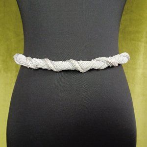 Vintage Seed Bead Twisted Rope Belt